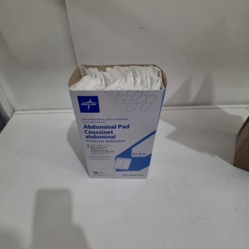 18PK MEDLINE STERILE ABDOMINAL PAD EXTRA ASORBENT- 8" X 10" - WHITE image 3