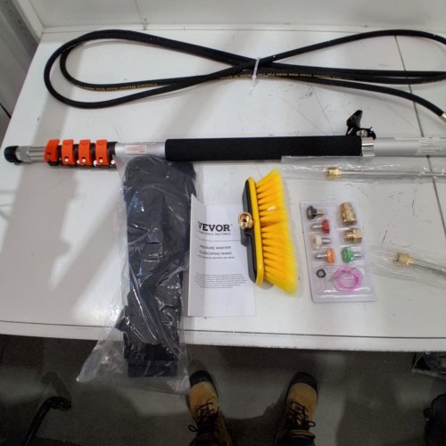 VEVOR TELESCOPING PRESSURE WASHER WAND WITH HARNESS - 18FT - 4000 PSI - SILVER/BLACK image 4