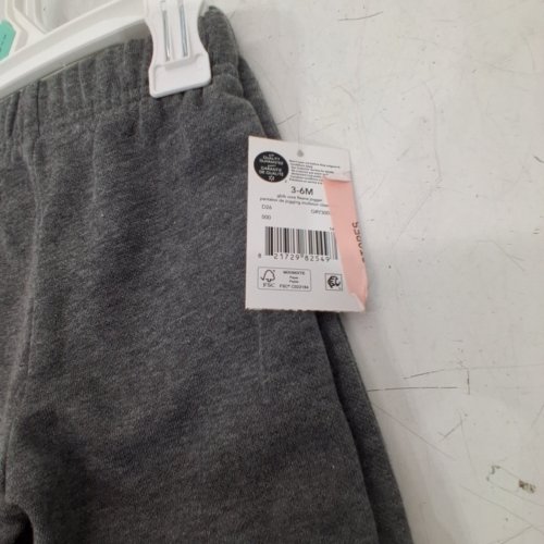BOY'S GEORGE TODDLER PULL-ON JOGGER PANTS - 3-6M - GREY (STYLE: GRS63009TB) image 2