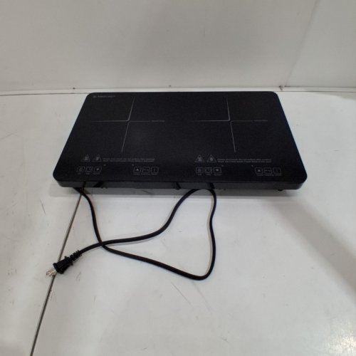 AMZCHEF 2 BURNER PORTABLE INDUCTION COOKTOP WITH 20 TEMPERATURE LEVELS AND 10 HOUR TIMER - 1800W - BLACK (MODEL: JDL-CS18D6) image 3