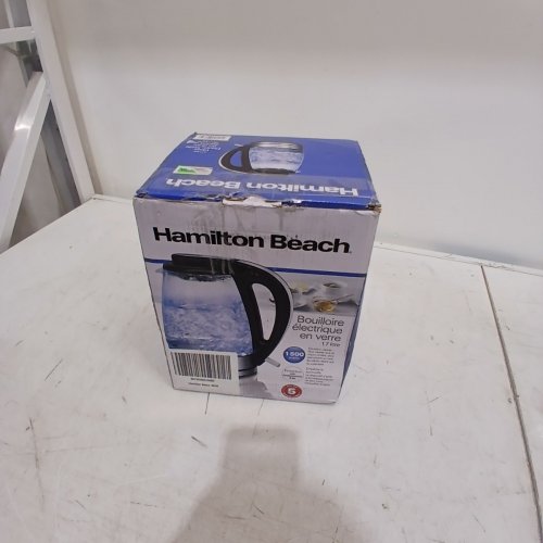 HAMILTON-BEACH 40930C ELECTRIC GLASS & STAINLESS KETTLE - SMALL - 1.7L image 4