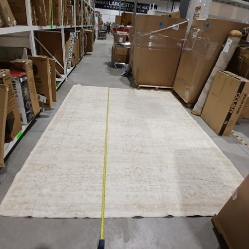 VINTAGE-STYLE AREA RUG - 11FT 8" X 8FT 8" - IVORY CREAM image 2