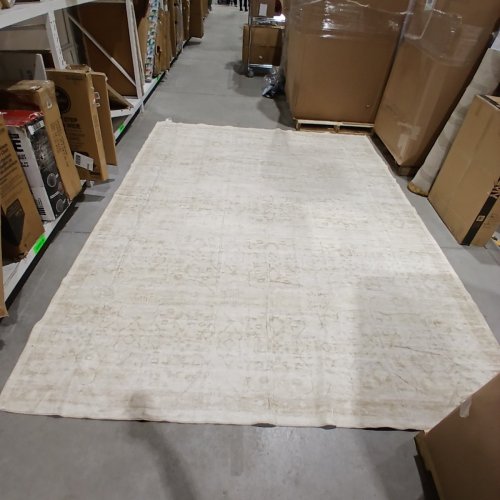 VINTAGE-STYLE AREA RUG - 11FT 8" X 8FT 8" - IVORY CREAM image 5
