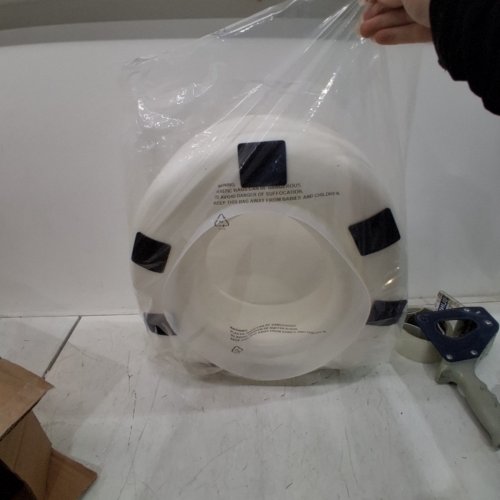 HEALTHSMART RAISED TOILET SEAT RISER FOR ELDERLY, PORTABLE ELEVATED HANDICAP TOILET SEAT 5" HEIGHT- WHITE image 3