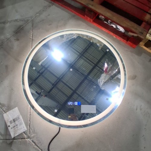 COSTWAY WALL MOUNTED ANTI FOG BATHROOM MIRROR WITH 3-COLOUR LED LIGHTS - 32" - WHITE (MODEL: BA8064CA) image 3