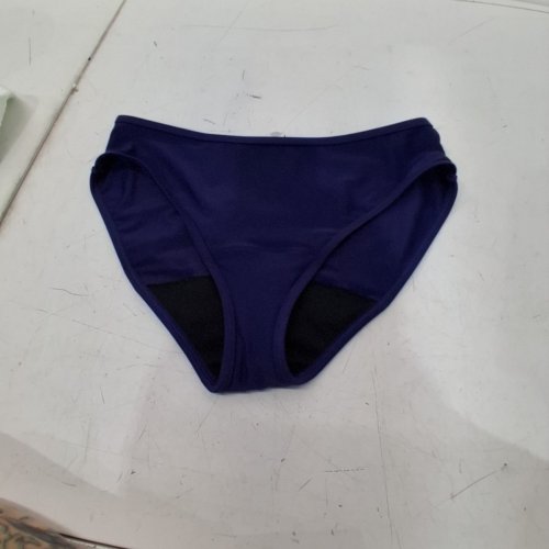 WOMEN'S RELLECIGA HIGH CUT HIGH WAISTED BIKINI BOTTOMS - MEDIUM - NAVY BLUE image 2