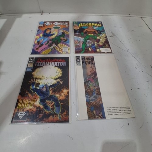 4 ASSTD DC COMIC BOOKS - DOOM PATROL #50, DEATHSTROKE THE TERMINATOR #20, AQUAMAN #1, GUY GARDNER #6 - VARIOUS AUTHORS image 2