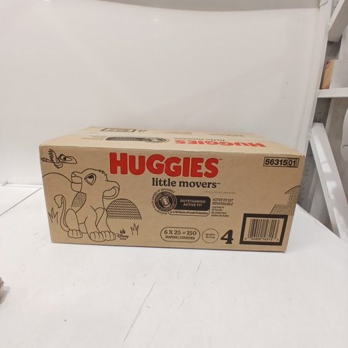 6 (25PK) HUGGIES LITTLE MOVERS DIAPERS - SIZE 4 - WHITE (TOTAL 150) image 3