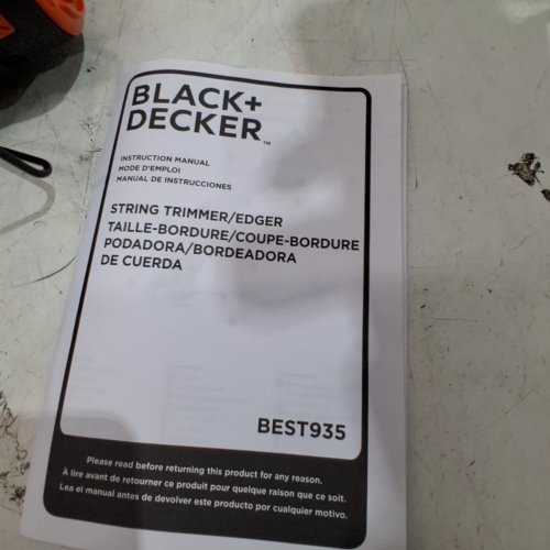 BLACK+DECKER STRING TRIMMER AND EDGER - 4AMP - 13" PATH - ORANGE (MODEL: BEST935) image 5
