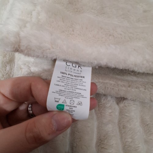 UTOPIA BEDDING FLUFFY STRIPED FLEECE BLANKET - QUEEN - LINEN/BEIGE image 2