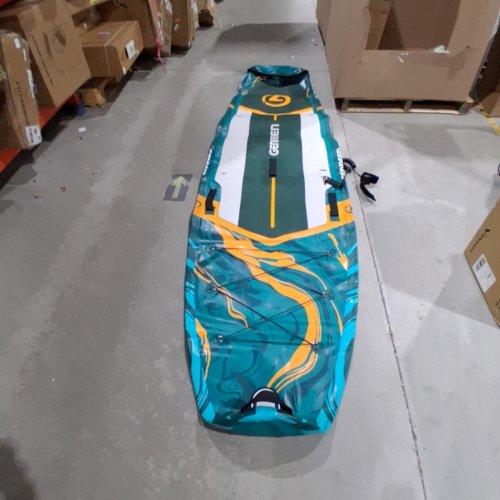 GENREEN STAND UP INFLATABLE PADDLE BOARD AND ACCESORIES - 11FT - JUNGLE GREEN image 6