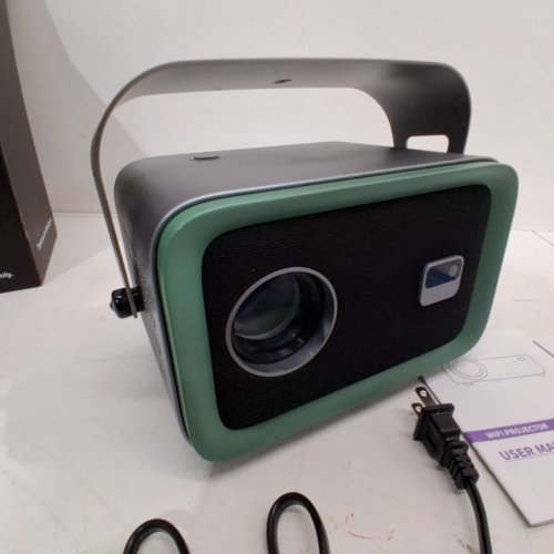DR.J PROFESSIONAL 1080P FHD PROJECTOR WITH WIFI AND BLUETOOTH - 4K INPUT SUPPORT - GREY/GREEN (MODEL: AK-38) image 5