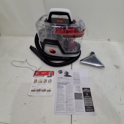 HOOVER CLEANSLATE PORTABLE CARPET & UPHOLSTERY SPOT CLEANER & STAIN REMOVER - 40OZ DUAL TANKS - RED/GREY (MODEL: FH14001VCD) image 3