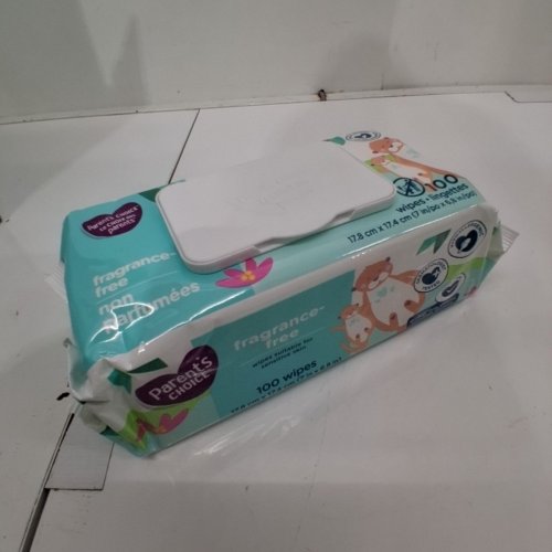 10PK PARENT'S CHOICE UNSCENTED FRAGRANCE-FREE BABY WIPES - 1000 WIPES TOTAL image 4