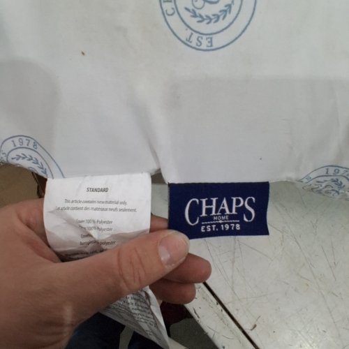2PK CHAPS STANDARD PILLOWS - WHITE image 2