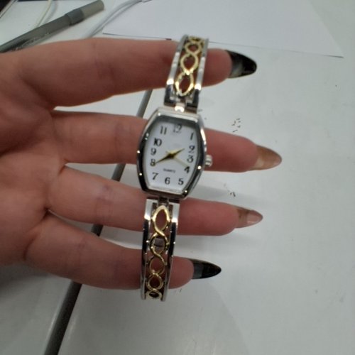 WOMENS GEORGE DAINTY ANALOG QUARTZ BRACELET WRISTWATCH - 29 MM-SILVER AND GOLD TWO TONE image 4