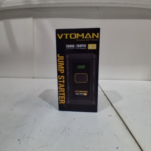 VTOMAN PORTABLE JUMP STARTER WITH AIR COMPRESSOR - 3000A 12 V 150 PSI - BLACK image 4