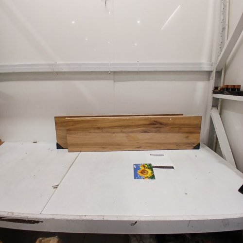 2PK FUN MEMORIES ELM WOOD FLOATING SHELVES - 36" X 9.3" X 1.4" - NATURAL FINISH (MODEL: FS-YMBGZ32) image 2