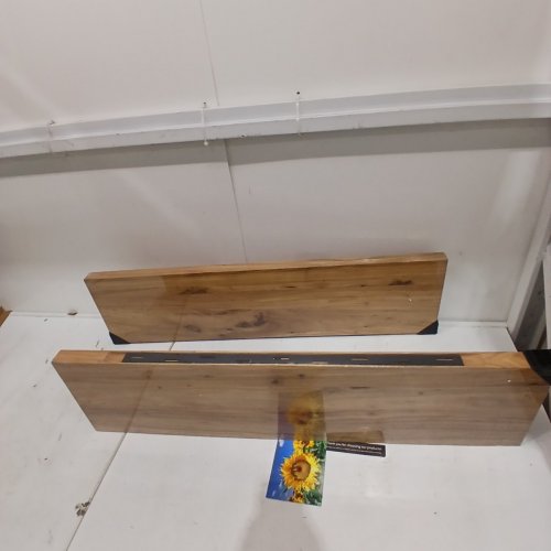 2PK FUN MEMORIES ELM WOOD FLOATING SHELVES - 36" X 9.3" X 1.4" - NATURAL FINISH (MODEL: FS-YMBGZ32) image 3