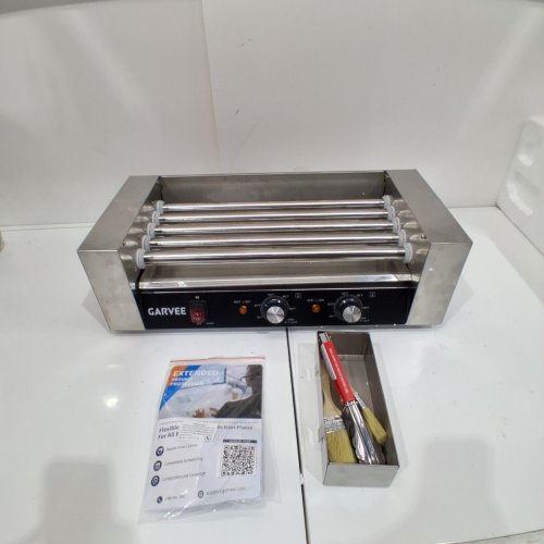 GARVEE HOTDOG GRILL WITH 5 ROLLERS - 750W 110-120 V - STAINLESS STEEL/BLACK (MODEL: HT-05) image 5
