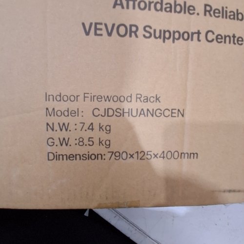VEVOR INDOOR FIREWOOD RACK - 30.1" X 17.9" X 13.0" - BLACK (MODEL: CJDSHUANGCEN) image 3