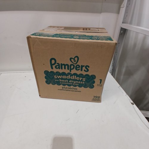 198PK PAMPERS SWADDLERS DISPOSABLE BABY DIAPERS - SIZE 1 (8-14LB) image 3