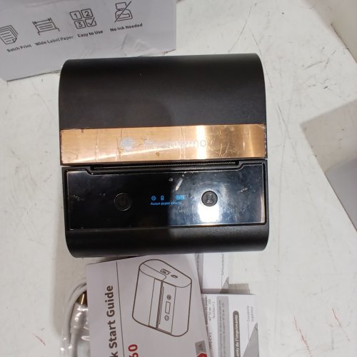 PHOMEMO LABEL PRINTER MACHINE, PORTABLE THERMAL LABEL MAKER - 3" LABELS - BLACK ROSE GOLD image 2