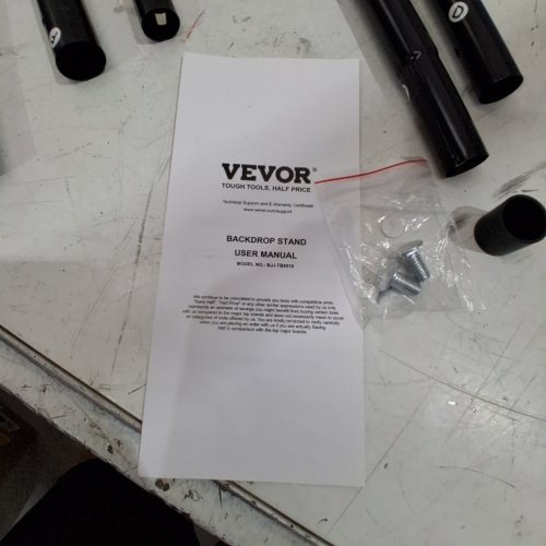 VEVOR BACKDROP STAND BACKGROUND KIT WITH CARRYING BAG - BLACK (BJJ-TB8510) image 4