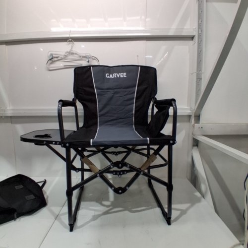 GARVEE OVERSIZED CAMPING CHAIR WITH SIDE TABLE & POCKETS - 400LBS MAX - BLACK/GREY (MODEL : PSS_33ACAEJ6) image 2