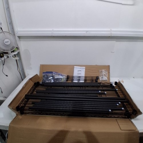 FUTASSI CLOTHES RACK WITH WHEELS, DOUBLE RODS AND HOOKS - 35.5" X 16" X 80.5" - BLACK (MODEL: UHK0181BCB) image 2