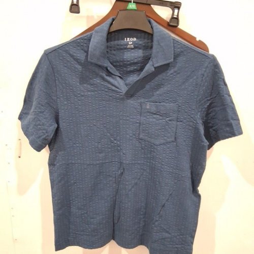 MEN'S IZOD SHORT SLEEVE POLO SHIRT - SMALL - SARGASSO SEA BLUE (STYLE: IZSJBL7R) image 2