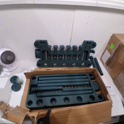 VEVOR GARDEN TOOL ORGANIZER, 10 SLOTS, YARD TOOL TOWER RACK FOR GARAGE ORGANIZATION AND STORAGE - 20.5" X 38" X 34.4" - GREEN - (MODEL: 10001) image 2