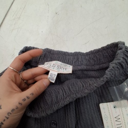 WILD SKYE WOMEN'S WAFFLE KNIT SHORT- EXTRA SMALL- GREY image 3
