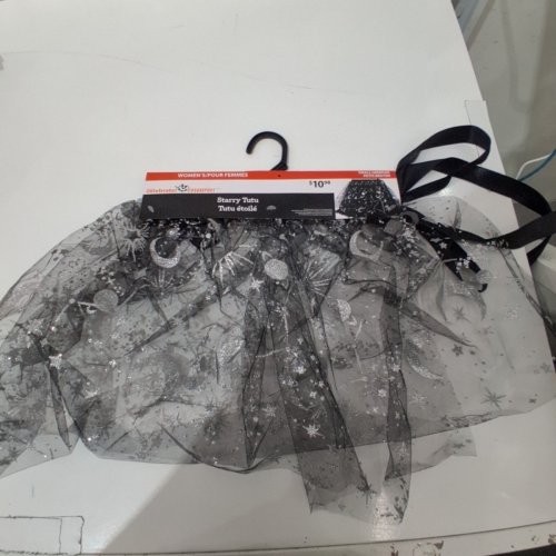 WOMEN'S WAY TO CELEBRATE STARRY TUTU - SMALL/MEDIUM - BLACK / SILVER image 2