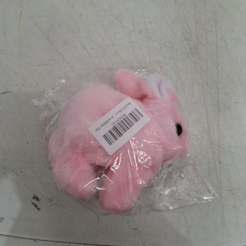 BATTERY PLUSH TOY RABBIT - 6" - PINK image 2