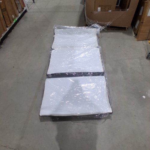 TRI-FOLD MATTRESS - TWIN - GREY/WHITE image 2