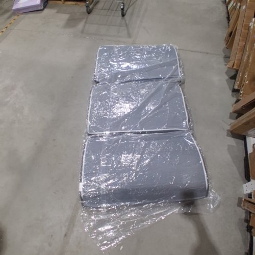 TRI-FOLD MATTRESS - TWIN - GREY/WHITE image 3