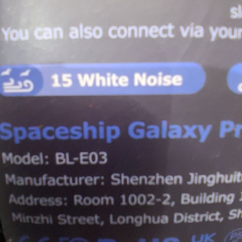 SPACESHIP GALAXY PROJECTOR - BLACK (MODEL: BL-E03) image 3