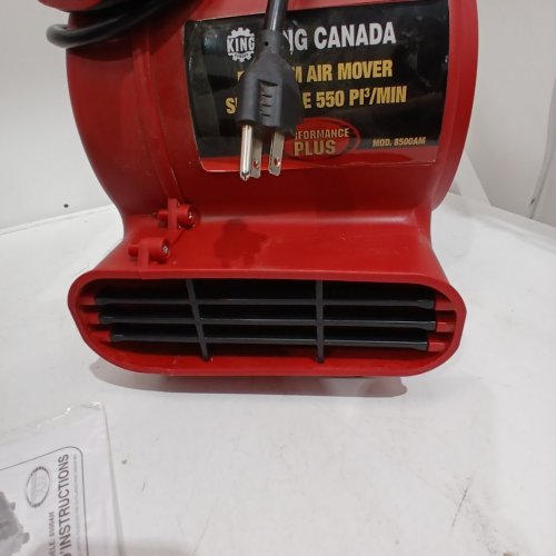 KING CANADA 3 SPEED HIGH VELOCITY AIR MOVER - 550CFM - 120V - RED - (MODEL:8500AM) image 4