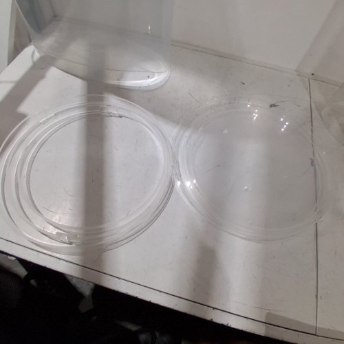 3PC VEVOR WEDDING FLOWER STANDS, CLEAR PLASTIC PEDESTALS - 23.6" / 29.5" / 35.4" - CLEAR (MODEL: LJL-8025) image 3
