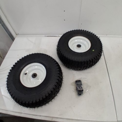 2PK GICOOL LAWN MOWER FRONT TIRES FOR JOHN DEERE HUSQVARNA CRAFTSMAN TROY-BILT - 15X6.00-6 - BLACK image 2
