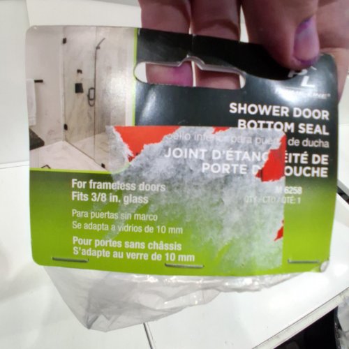 PRIME-LINE FRAMELESS BOTTOM SHOWER DOOR SEAL STOPPER - 3/8" X 36" - CLEAR VINYL (MODEL: M6258) image 4