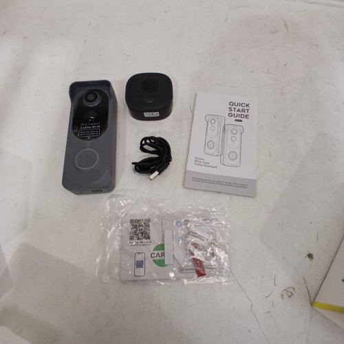 SMART HOME WIRELESS NO SUBSCRIPTION NEEDED VIDEO DOORBELL CAMERA WITH CHIME, WIDE ANGLE, MOTION DETECTION, TWO-WAY TALK & NIGHT VISION - 2 K HD - 2.4G WIFI ONLY - GREY image 3