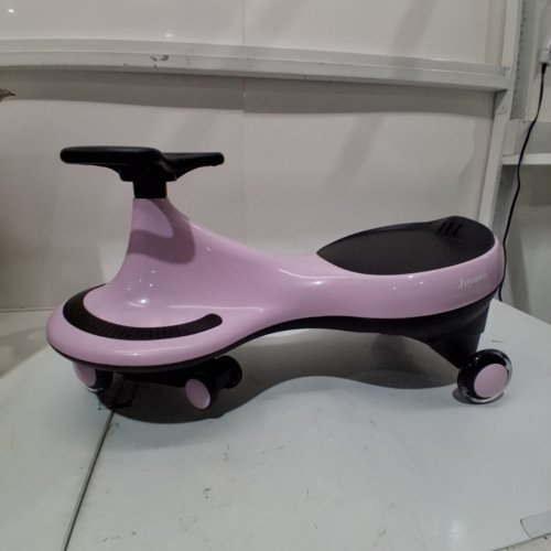 JOYANO SWING CAR WITH LED LIGHT-UP WHEELS - 110LB CAPACITY (3+YEARS) - PINK/BLACK (MODEL#: LB1802) image 2