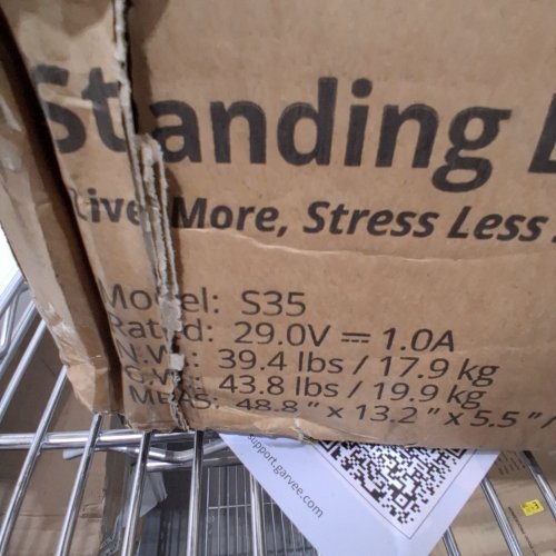 ELECTRIC ADJUSTABLE STANDING DESK - NATURAL - 24" X 48" (MODEL: S35/5U5V) image 4