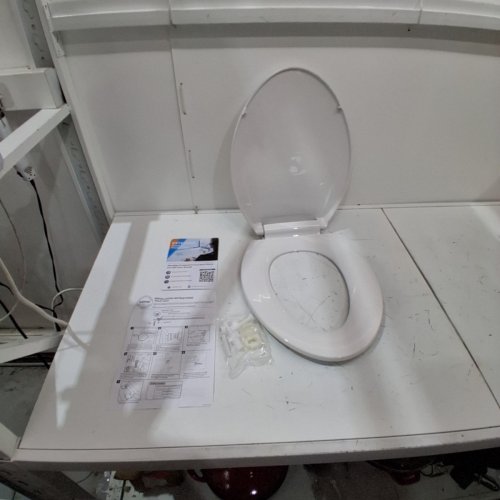 GARVEE ELONGATED SLOW CLOSE PLASTIC TOILET SEAT - 19" - WHITE (MODEL: PHO_11GXK800) image 2