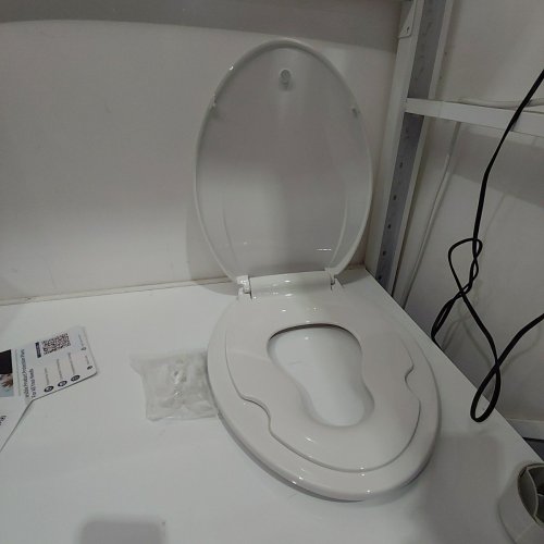 GARVEE ELONGATED TOILET SEAT WITH POTTY TODDLER TRAINING SEAT - 19" - WHITE (MODEL: PHO-0VP6OQUI) image 2