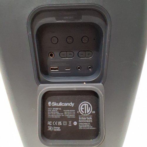 SKULLCANDY STOMP XL WIRELESS BLUETOOTH PARTY SPEAKER - INTEGRATED CARRY HANDLE​, IPX5 WATER RESISTANCE, 12-HOUR BATTERY LIFE - BLACK ORANGE (MODEL:2SKSK1851/4449801) image 6