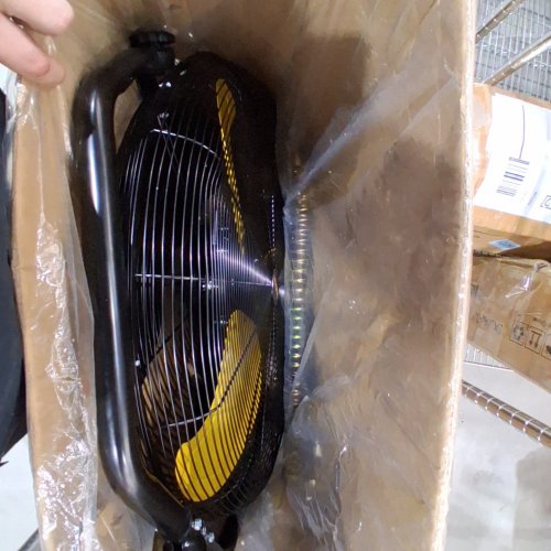 HICFM TILTING PEDESTAL FAN - 30" - BLACK / YELLOW (MODEL: FAN-P30T) image 2