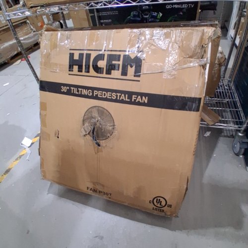 HICFM TILTING PEDESTAL FAN - 30" - BLACK / YELLOW (MODEL: FAN-P30T) image 6